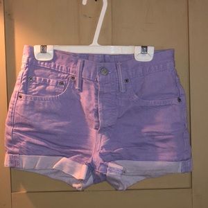 Levi’s purple 501 jean shorts size 26